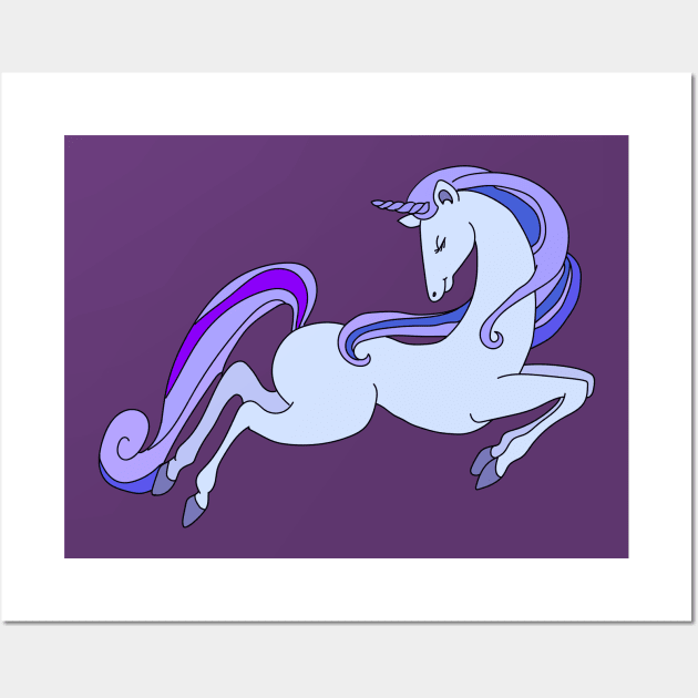 purple unicorn Wall Art by JulietLake